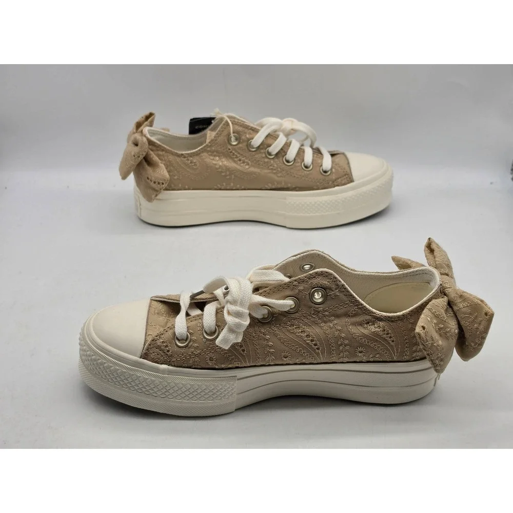 Converse‎ Chuck Taylor All Star Lift Low Bow Womens 7 Nutty Granola A10246C
